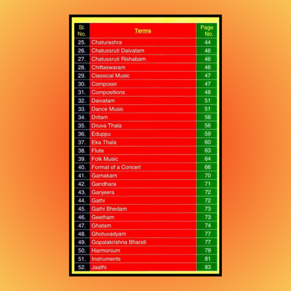 A Comprehensive Dictionary of Carnatic Music