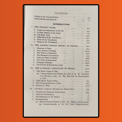 Natyasastra - A treatise on ancient Indian Dramaturgy and Histrionics Vol 1 transaltion