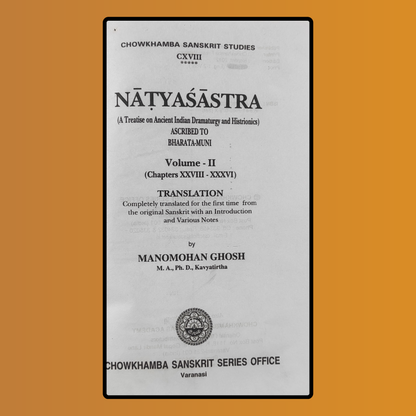 Natyasastra - A treatise on ancient Indian Dramaturgy and Histrionics Vol 2 transaltion