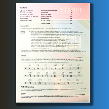 TCL Electronic Keyboard Examination Pieces From 2013- Grade 7